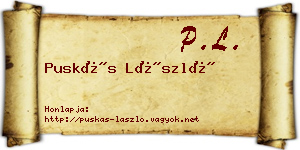 Puskás László névjegykártya