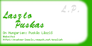 laszlo puskas business card