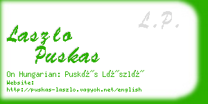 laszlo puskas business card